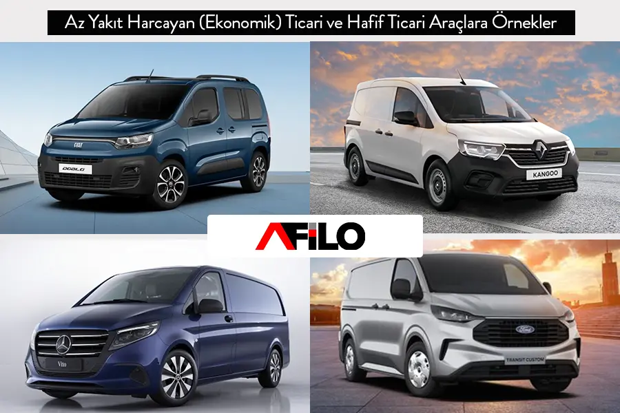 Az Yakıt Harcayan (Ekonomik) Ticari ve Hafif Ticari Araçlara Örnekler